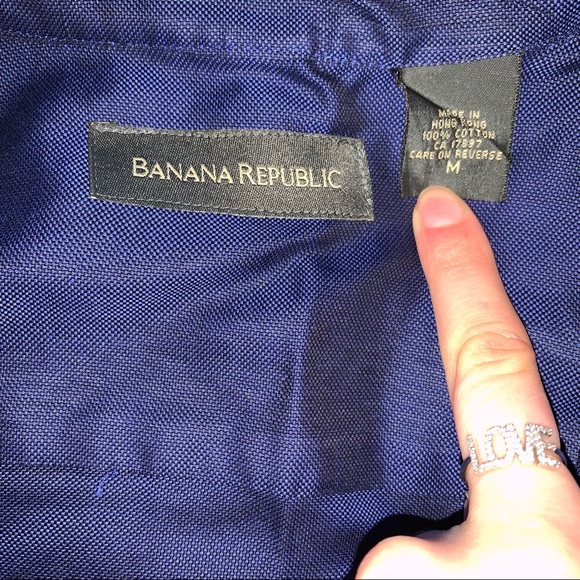 Banana Republic blue collared top size medium - Picture 3 of 3